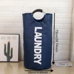 Collapsible Waterproof Clothes Baskets Household Laundry Basket Dirty Fabric Laundry Basket for Bedroom Balcony Laundry Room - Image 13