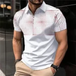 Summer T Shirts for Men 2026 Short Sleeve Men's Clothing Collar 3D Printing Plain Shirt Striped Polo Tees Fashion Pullover Tops - Image 15