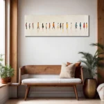 Abstract People Walking Wall Art Unframed Canvas Poster - Modern Figurative Wall Decor - Contemporary Human Movement Painting - Image 12