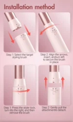 Hair dryer brush detachable 5-in-1 styling and drying system for quick drying, curl smoothing and styling, straightening brush - Image 10