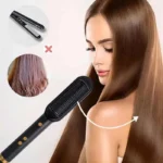 Electric Hair Straightener Brush Professional Fashion Fast Heating Ceramic Hair Straightener - Image 5