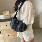 Crossbody Bags Tribal Style Shoulder Bag, Foldable Crossbody Striped Pattern, Flag Theme Hand Washable Edge Painted Lining - Image 20