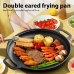 Cast Iron Frying Pan Non-stick pan Pizza Egg Pancake Pot Vegetable Steak Skillet Home Kitchen Flat Pan Omelette Outdoor Cookware - Image 8