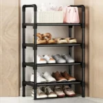 Black Elevated Shoe Rack Small Simple Multi-layer Shoe Cabinet Home Entrance Rental Housing Dormitory Storage Rack - Image 8