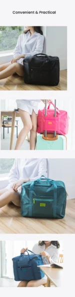 Travel Duffel Bag Lightweight Foldable Unisex Tote Carry On Luggage Weekender Overnight Stays Suitcase Organiser 20L Large Bags - Image 16