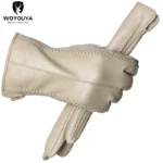 Touch Screen Leather Gloves, High-End Leather Gloves Women, Genuine Leather Winter Gloves, Keep Warm Women's Leather Gloves-2226 - Image 10