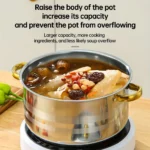 5pcs cookware set   of stainless steel pots,,  stainless steel cooking pot,  suitable for induction cookers and gas stoves， - Image 10