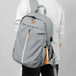 Fashion Men's Backpacks Large Capacity Students School Bag With USB Charging Port Laptop Bags Lightweight Men Travel Backpack