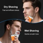 Electric Shaver for Men Portable Smart Facial Beard Trimmer Double Head Shaver Rechargeable Wet Dry Electric Razor - Image 3