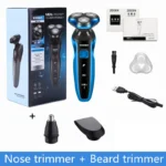 Electric Shaver for Men's Rechargeable Waterproof Electric Razor Beard Trimmer Wet-Dry Dual Use Shaving Machine Facial Epilato - Image 7