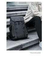 Septwolves High Quality Business Printed Leather Backpack Man Designer Drawstring Flip Monogram Laptop Bags Print Work Rucksack - Image 19
