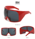 Oversized Sunglasses Men Wrap Anti Wind Personal Large Shades Futuristic Fashion Future Shield Uv400 Cycling Motorcycle - Image 23