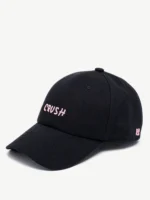 New Arrival Unisex Embroidery "crush" Baseball Caps Black Embroidered Initials Dad Hat 100% Cotton Baseball Caps for Four Season