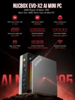 GMKTec Mini PC EVO-X2 AMD Ryzen Al Max+ 395 Windows 11 Pro LPDDR5 128GB 2TB PCle 4.0 NVMe Wif7 BT5.4 8K Mini PC Gamer - Image 3