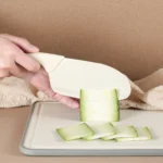 Stainless Steel Kitchen Knife and Scissors Five-Piece Set [Including Knife Holder] Household Fruit Knife, Slicing Knife, Scissors, Melon Peeler, Knife Holder, Complete Home Set - Image 5
