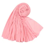 Women Big Size Cotton Jersey Hijabs Scarf Islamic Turban Shawls Trendy Muslim Hijab Solid Plain Cotton Scarves Headscarf - Image 20