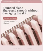 Electric Shaver for Women Waterproof Wet Dry Hair Razors 2 in 1 Double Head Underarm Bikini Beard Hair Trimmer Electric Razor - Image 16