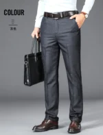 New Business Casual Suit Pants Men Solid High Waist Straight Office Formal Trousers Mens Classic Style Suit Long Pants Plus Size - Image 13