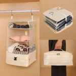 Hanging Organizers for Travel Storage Compressible Foldable Multi Layer Bags for Closet Suitcase Dormitory - Image 2