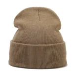 Knitted hats for men and women in autumn and winter, pure color, simple and versatile. Knitted hats with pullovers and cold hats - Image 17