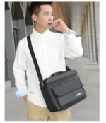 Oxford Cloth Laptop Bags Men Large Capacity Briefcase Business Travel Shoulder Pouch - Image 25