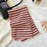 High Quality Thickened Winter Scarves Striped Warm Knitted Scarves Windproof Neck Warmer - Image 11