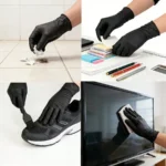 20/100pcs Nitrile Gloves, Cleaning Gloves, Dishwashing Gloves, Household Cleaning Gloves, Disposable Nitrile Gloves, Black Gloves Disposable Nitrile Gloves Household Nitrile Gloves Powder-Free Nitrile Gloves Touchscreen Compatible Gloves - Image 4