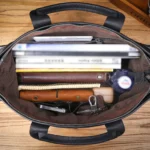 Genuine Leather Men's Brifecase 15 Inch Laptop Bags Simple Cowhide HandBag Vegetable-tanned Leather Fashion Casual Style - Image 20