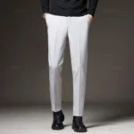 New Men‘s Suit Pants Slim Business Office Elastic Waist Black Grey Classic Pant Korean Trousers Male Plus Size 27-38 40 42 - Image 9