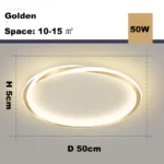 Modern LED Room Decoration Ring Ceiling Light Living Room Bedroom Dining Room Ceiling Lamp Indoor Lighting Decorative Lamps - Image 8