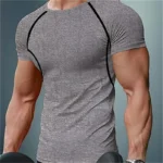 Men's Tight Dry Tshirt Muscle Moisture Wicking Gym Tshirts Fitness Sportswear Casual Holiday Short Sleeve Clothing Apparel - Image 27