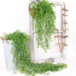 Artificial Plants Vines  Flower Wall Hanging Faux Rattan  Indoor Outdoor Green Plant  Plant Flower Wall Decoration Home Decor - Image 4