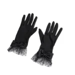 Lace Bowknot Gloves Nightclub Gloves Short Gloves Wedding Party Gowns Gloves Women Gloves Stage Wrist Length Gloves - Image 6