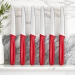 Steak Knives Set of 4/6/8 Stainless Steel Serrated Round Tip Fruit And Vegetable Paring Baking Toast Serrated Bread Knives - Image 14