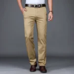 Men's Classic Stretch Casual Pants Business Office Straight Male Pants Brand Clothing Fashion Soft Cozy Trousers Solid Color - Image 8
