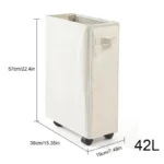 Foldable Laundry Baskets 42L Freestanding Narrow Corner Bin with Handle Dirty Clothes Storage for Washing Toys Clothes Towels - Image 6