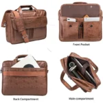 Travel Messenger Briefcase Crossbody Bag Business 16in Laptop Bags Outdoor Hiking Single Shoulder Backpack PU Weekend Handbag - Image 4