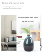 Modern Flower Vases For Homes Ceramic Vase Decoration Flower Glaze Flower Home Accessories Ceramic Craft Ornaments Green Plant - Image 19