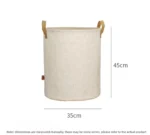 Foldable Fabric Laundry Basket Home Use Dirty Clothes Hamper Toy Storage Basket Wash Tub Bedroom Utility Storage Basket - Image 34