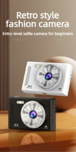 4k High-definition Pixel Portable Digital Camera with Front and Rear Dual Cameras Autofocus Entry-level Camera Selfie with Flash - Image 10