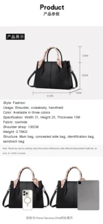 Original Tote Bags for Women leather Popular Shoulder Crossbody Bag Large Capacity Handbag Casual Package Lady Fashion Bag - Image 10