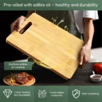 Wooden Cutting Board Kitchen Cutting Board For Meat Totally Bamboo Food Cutting Table Thickened Fruit Vegetables Chopping Panel - Image 4