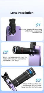 20x Mobile Phone External Telephoto Lens Kit Portable Design With Lens Clip HD External Zoom Camera Lens For Concert Shooting ﻿ - Image 17