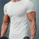 Men's Tight Dry Tshirt Muscle Moisture Wicking Gym Tshirts Fitness Sportswear Casual Holiday Short Sleeve Clothing Apparel - Image 26