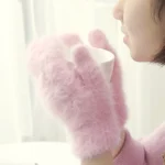 Gloves women's winter cute plush warm riding gloves women gloves womens gloves women winter gloves winter gloves women - Image 12