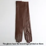 Multiple Colors 50cm Long Leather Gloves, Sheepskin Women's Leather Gloves, Warm Women's Winter Gloves, Simple Women's Gloves-22 - Image 14