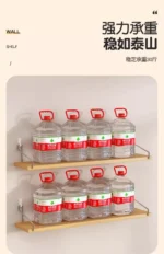 Simple No-Punch Wall Shelf For Books, Decorations, Dolls, Wall Display For Study, Living Room, Hanging Organizers - Image 25