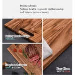 Board Kitchen  Set Square Acacia Wood Solid Wood Simple Cutting Board Cut Steak Household Hardwood Thickened Cutting Board - Image 16