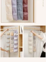 5/10 Pockets Underwear Socks Hanging Organizers Behind Door Storage Wardrobe Hanging Storage Bag Closet Organizer - Image 28