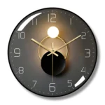 Wall Clock for Living Room Decor Kitchen Wall Clocks Battery Operated Round Glass Decorative Wall Clock Non Ticking - Image 7